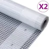 Gitter-Abdeckplanen 2 Stk. 260 g/m² 4x10 m Weiß Produktbild-Vorschau 1