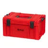 A red tool box with black latches and handle, shown from a slightly angled front view on a white background. Anteprima dell’immagine prodotto