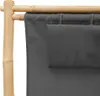 vidaXL Lehátko z bambusu a plátna Dark Grey Náhled obrázku produktu 6