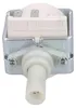 A close-up view of a small, white and gray electrical pump. Produktbild-Vorschau