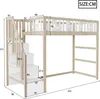 Merax Hochbett 90x200 cm mit Treppe, Regalen und Produktbild-Vorschau 7