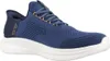A single blue Skechers sneaker is shown against a white background. Voir les images du produit