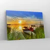 Bild auf Leinwand - Leinwandbild - Boot See Sonnenuntergang Produktbild-Vorschau 4