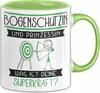 Bogenschützin Und Prinzessin Tasse Geschenk Für Eine Produktbild-Vorschau 1