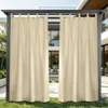 2er Set Vorhang Outdoor Wasserdicht Blickdicht Schlaufen Produktbild-Vorschau 5