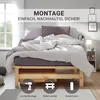 Homestyle4u drevená posteľ z paliet 90x200 s lamelovým Náhľad obrázku produktu 5