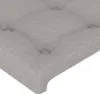 vidaXL Čela postele světle šedá 200x5x78/88 cm látka Náhled obrázku produktu 4