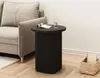Couchtisch 45x55cm rund Wohnzimmer gerilltes Holz schwarz Produktbild-Vorschau 6