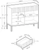 FURNLUX Sideboard Avon Beige Und Gold 104cm / Hauptfarbe: Produktbild-Vorschau 7
