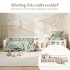 Homestyle4u Kinderbett 90x200 mit Rausfallschutz Weiß mit Produktbild-Vorschau 6