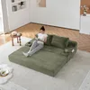 Cord Schlafsofa 2-in-1, Klappsofa mit Getränkehalter und Produktbild-Vorschau 2