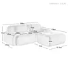 82'' Ecksofa aus weichem Cordstoff, modular kombinierbar Produktbild-Vorschau 6