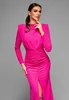 Ombre Abendkleid mit Langarm fuchsia XS Produktbild-Vorschau 2