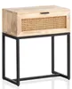 WOHNLING Nachtkonsole Mango Massivholz / Rattan 50x60x30 cm Produktbild-Vorschau 6