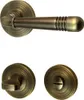 Türbeschlag 1702 Helena R WC Messing brüniert Türdrücker Produktbild-Vorschau 1