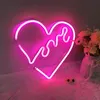 Rosa Love Herz Leuchtreklame LED Neonlicht USB Nachtlicht Produktbild-Vorschau 2