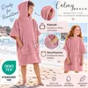 CalmyBEACH Frottee Badeponcho Kinder Bademantel  - Altrose Produktbild-Vorschau 3