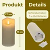 LED Kerze mit Timerfunktion Echtwachskerze mit Batterie Produktbild-Vorschau 2