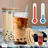 2er 24OZ Bubble Tea Becher Trinkgläser Masongläser mit Produktbild-Vorschau 1