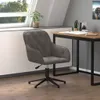 Bürostuhl Drehbar Dunkelgrau Samt Produktbild-Vorschau 2