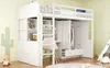Łóżko piętrowe 90 x 200 cm z drabinką, biurko z schowkiem, Podgląd zdjęcia produktu 5