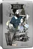 A vintage-style tin packaging for a men's grooming set, featuring illustrations of a lumberjack, a steam train, and festive elements. Náhled obrázku produktu