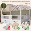 Crazy Pine Letto a Casetta con Cassetto Bianco 90x190 cm – Anteprima dell’immagine prodotto 4