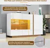 MODFU Hochglanz Kommode Sideboard mit 3 Türen, Schrank Produktbild-Vorschau 6