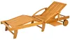 Sonnenliege Holz klappbar Gartenliege mit Seitentisch, Produktbild-Vorschau 1