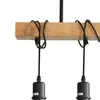A close-up view of a wooden beam with black electrical cords and sockets hanging from it. Náhľad obrázku produktu