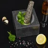 Relaxdays Mörser mit Stößel, Granit, poliert, für Gewürze & Produktbild-Vorschau 5