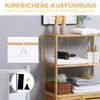 kleankin Kúpeľňová skrinka Bambusová vysoká kúpeľňová Náhľad obrázku produktu 7