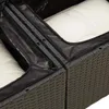 vidaXL 9-tlg. Garten-Sofagarnitur mit Kissen Schwarz Poly Produktbild-Vorschau 7
