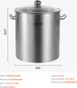 VEVOR Suppentopf aus Edelstahl, 22,7 L Kochtöpfe Produktbild-Vorschau 7
