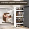 GOPLUS 13 cm breites Nischenregal mit Rollen, 4 Ebenen Produktbild-Vorschau 4