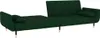 vidaXL Schlafsofa 2-Sitzer mit 2 Kissen Dunkelgrün Samt Produktbild-Vorschau 10