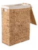 CALICOSY - Panier à linge étroit avec couvercle en jacinthe Voir les images du produit 2