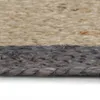 vidaXL Teppich Handgefertigt Jute mit Dunkelgrauem Rand 90 Produktbild-Vorschau 4