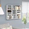 The Living Store Wandregal Weiß 90x16x78 cm Holzwerkstoff Produktbild-Vorschau 2