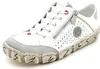 A single white and gray Rieker women's sneaker is shown against a white background. Podgląd zdjęcia produktu
