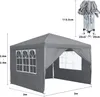 Pavillon 3x3m Faltpavillon Wasserdicht Stabil Winterfest Produktbild-Vorschau 2