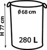 4X 280 L Worek ogrodowy Worek na liście Worek na trawnik Podgląd zdjęcia produktu 5
