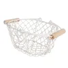 Clayre & Eef Aufbewahrungskorb 20x15x9 cm Weiß Eisen Oval Produktbild-Vorschau 2