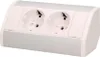 Prise de meuble 2x2P+Z Schuko blanc-argent sous châssis Voir les images du produit 1