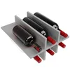 A modern wine rack holding several bottles of red wine, presented on a white background. Podgląd zdjęcia produktu