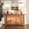 Console en bois massif de 140 cm, table étroite pour Voir les images du produit 4