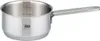 A stainless steel saucepan with a handle and measurement markings inside. Anteprima dell’immagine prodotto