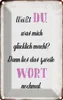 vianmo Blechschild 30x20 cm weiß Du was mich glücklich Produktbild-Vorschau 1