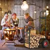 COSTWAY Vozík na palivové dřevo kovový, vozík na palivové Náhled obrázku produktu 2