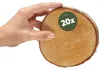 Petites rondelles de bois de 12 cm, lot de 20, pour la Voir les images du produit 1
